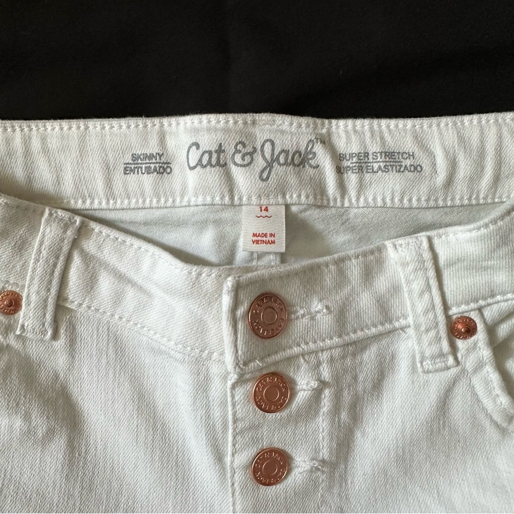 Cat & Jack Girl's White Skinny Jeans